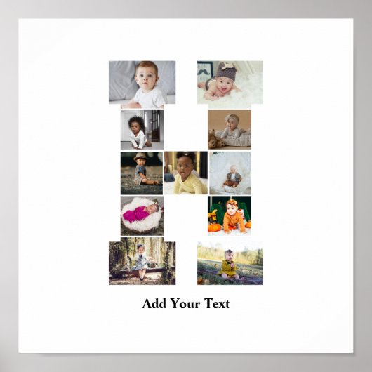 Entwerfen Sie Ihre eigene Letter-H-FotoCollage Poster (Vorne)