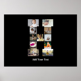 Entwerfen Sie Ihre eigene Letter-H-FotoCollage Poster