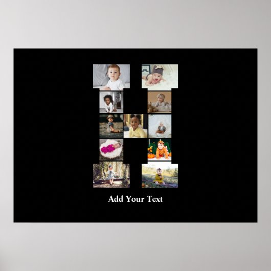 Entwerfen Sie Ihre eigene Letter-H-FotoCollage Poster (Vorne)