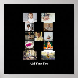 Entwerfen Sie Ihre eigene Letter-H-FotoCollage Poster
