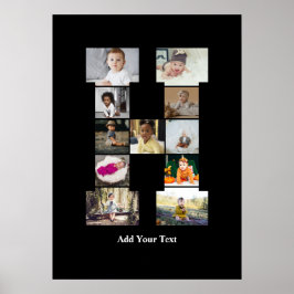 Entwerfen Sie Ihre eigene Letter-H-FotoCollage Poster