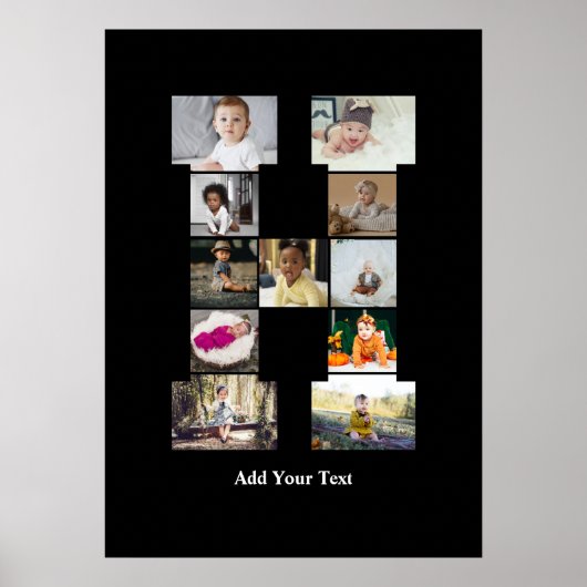 Entwerfen Sie Ihre eigene Letter-H-FotoCollage Poster (Vorne)