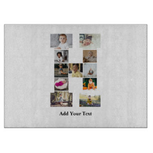 Entwerfen Sie Ihre eigene Letter-H-FotoCollage Schneidebrett