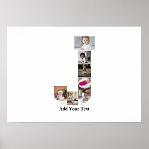 Entwerfen Sie Ihre eigene Letter J Foto-Collage Poster