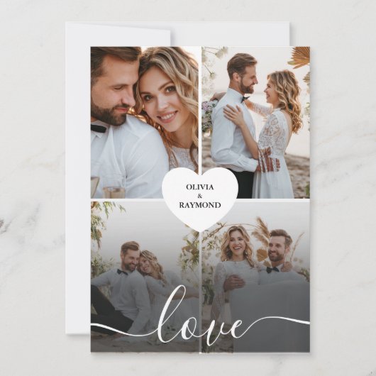Entwerfen Sie Ihre eigene Liebe Collage Fotografy Ankündigung (Vorderseite)