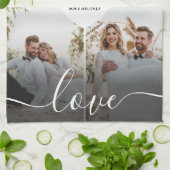 Entwerfen Sie Ihre eigene Liebe Collage Fotografy Geschirrtuch (Gefaltet)