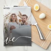 Entwerfen Sie Ihre eigene Liebe Collage Fotografy Geschirrtuch (Viertel Falte)