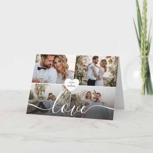 Entwerfen Sie Ihre eigene Liebe Collage Fotografy Karte (Vorderseite)
