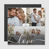 Entwerfen Sie Ihre eigene Liebe Collage Fotografy Magnetkarte (Vorne/Hinten)
