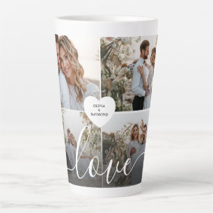 Entwerfen Sie Ihre eigene Liebe Collage Fotografy Milchtasse
