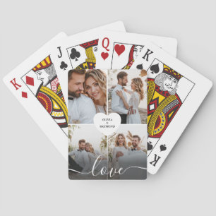 Entwerfen Sie Ihre eigene Liebe Collage Fotografy Spielkarten