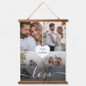 Entwerfen Sie Ihre eigene Liebe Collage Fotografy Wandteppich Mit Holzrahmen (Vorderseite)