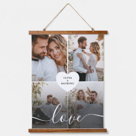 Entwerfen Sie Ihre eigene Liebe Collage Fotografy Wandteppich Mit Holzrahmen