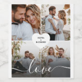 Entwerfen Sie Ihre eigene Liebe Collage Fotografy Weinetikett (Einzelnes Label)