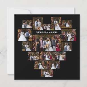 Entwerfen Sie Ihre eigene Liebe Herz geformt FotoC Dankeskarte