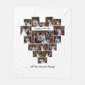 Entwerfen Sie Ihre eigene Liebe Herz geformt FotoC Fleecedecke (Vorderseite)