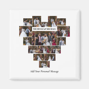 Entwerfen Sie Ihre eigene Liebe Herz geformt FotoC Magnet