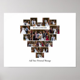 Entwerfen Sie Ihre eigene Liebe Herz geformt FotoC Poster