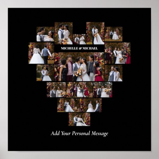 Entwerfen Sie Ihre eigene Liebe Herz geformt FotoC Poster (Vorne)