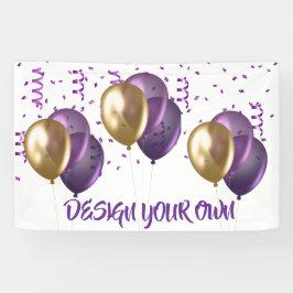 Entwerfen Sie Ihre eigene lila Party Banner