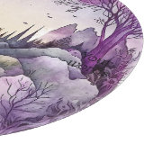 Entwerfen Sie Ihre eigene Lila Zauberburg Landscha Schneidebrett (Ecke)