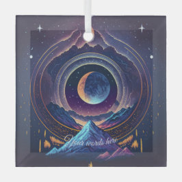 Entwerfen Sie Ihre eigene magische Landschaft Luna Ornament Aus Glas