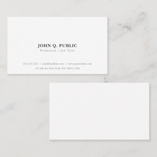 Entwerfen Sie Ihre eigene Minimalistische und mode Visitenkarte (Vorne/Hinten)