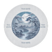 Entwerfen Sie Ihre eigene mistelblaue Landschaft Schneidebrett (Vorderseite)