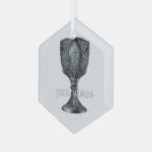 Entwerfen Sie Ihre eigene mittelalterliche Skihütt Ornament Aus Glas (Vorderseite Links)