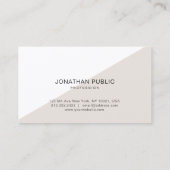 Entwerfen Sie Ihre eigene moderne Elegante Sleek S Visitenkarte (Rückseite)