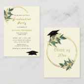 Entwerfen Sie Ihre eigene moderne Gold Abschluss E Mitteilungskarte (Vorne/Hinten)