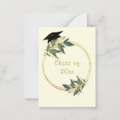 Entwerfen Sie Ihre eigene moderne Gold Abschluss E Mitteilungskarte (Rückseite)