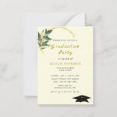 Entwerfen Sie Ihre eigene moderne Gold Abschluss E Mitteilungskarte (Vorderseite)