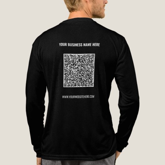 Entwerfen Sie Ihre eigene Name-Website und QR-Code Tri-Blend Shirt (Rückseite)