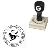 Entwerfen Sie Ihre eigene Namensadresse Weihnachte Gummistempel (Stempel)