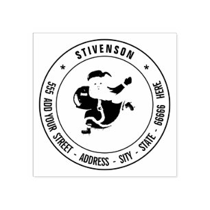 Entwerfen Sie Ihre eigene Namensadresse Weihnachte Gummistempel