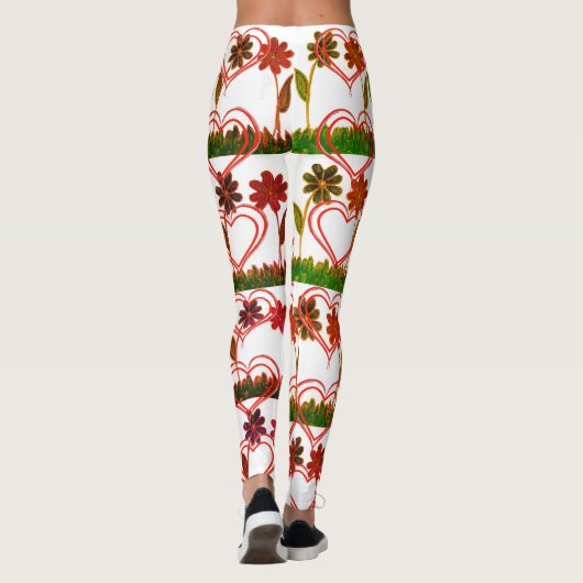 Entwerfen Sie Ihre eigene Niedliche, hübsche Blume Leggings (Rückseite)