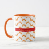 Entwerfen Sie Ihre eigene orangefarbene Tasse mit (Links)