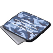 Entwerfen Sie Ihre eigene Personalisierte blaue Ca Laptopschutzhülle (Vorne Knopf)