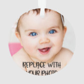 Entwerfen Sie Ihre eigene Personalisierte Ornament (Rückseite)