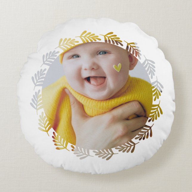 Entwerfen Sie Ihre eigene Personalisierte Rundes Kissen (Vorderseite)