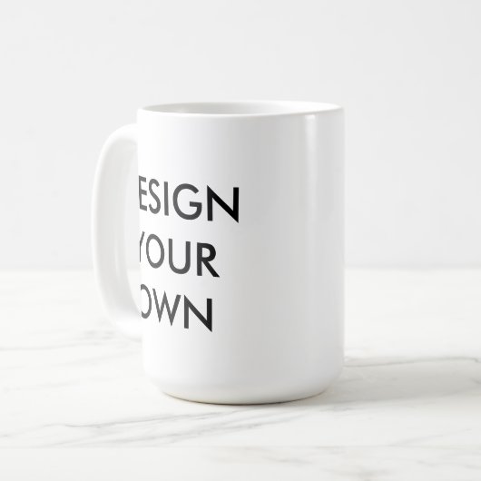 Entwerfen Sie Ihre eigene Personalisierte, weiße T Kaffeetasse (Vorderseite Links)
