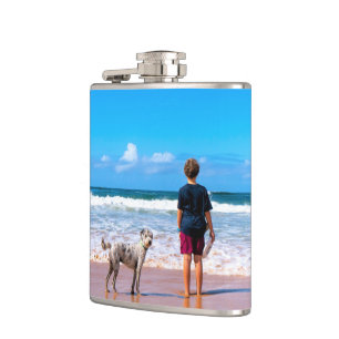 Entwerfen Sie Ihre eigene Pet-Foto-Flasche Flachmann