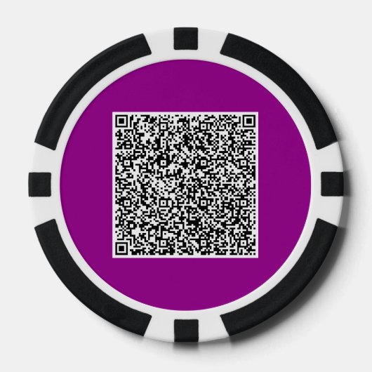 Entwerfen Sie Ihre eigene QR-Code-Poker-Chips-Vorl Pokerchips (Vorderseite)