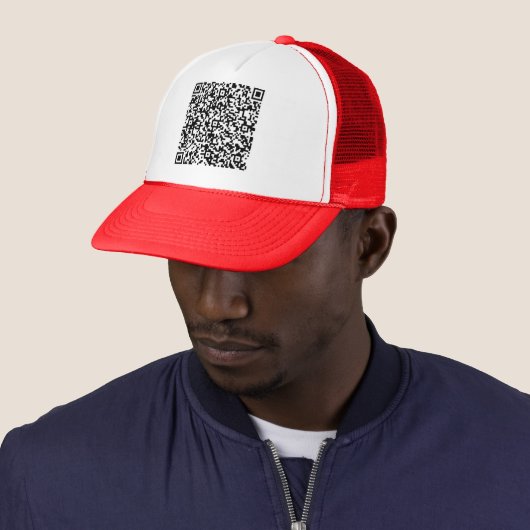 Entwerfen Sie Ihre eigene QR-Code-Trucker-Hat-Vorl Truckerkappe (Beispiel)
