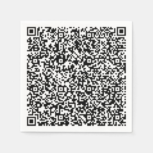 Entwerfen Sie Ihre eigene QR-Code-Vorlage Napkins Serviette (Vorderseite)