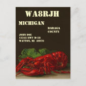 Entwerfen Sie Ihre eigene QSL HAM Radio Operator O Postkarte (Vorderseite)