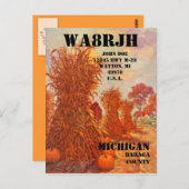 Entwerfen Sie Ihre eigene QSL HAM Radio Operator O Postkarte (Vorne/Hinten)