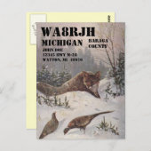 Entwerfen Sie Ihre eigene QSL HAM Radio Operator O Postkarte (Vorne/Hinten)