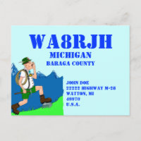 Entwerfen Sie Ihre eigene QSL HAM Radio Ops Yodele